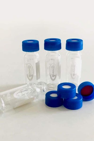 Caps for 9mm - 2ml Screw Neck Vials, PTFE